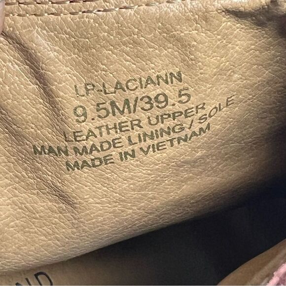 Lucky Brand Laciann Leather Open Toe Burgandy Booties Womens 9.5 - Picture 9 of 11